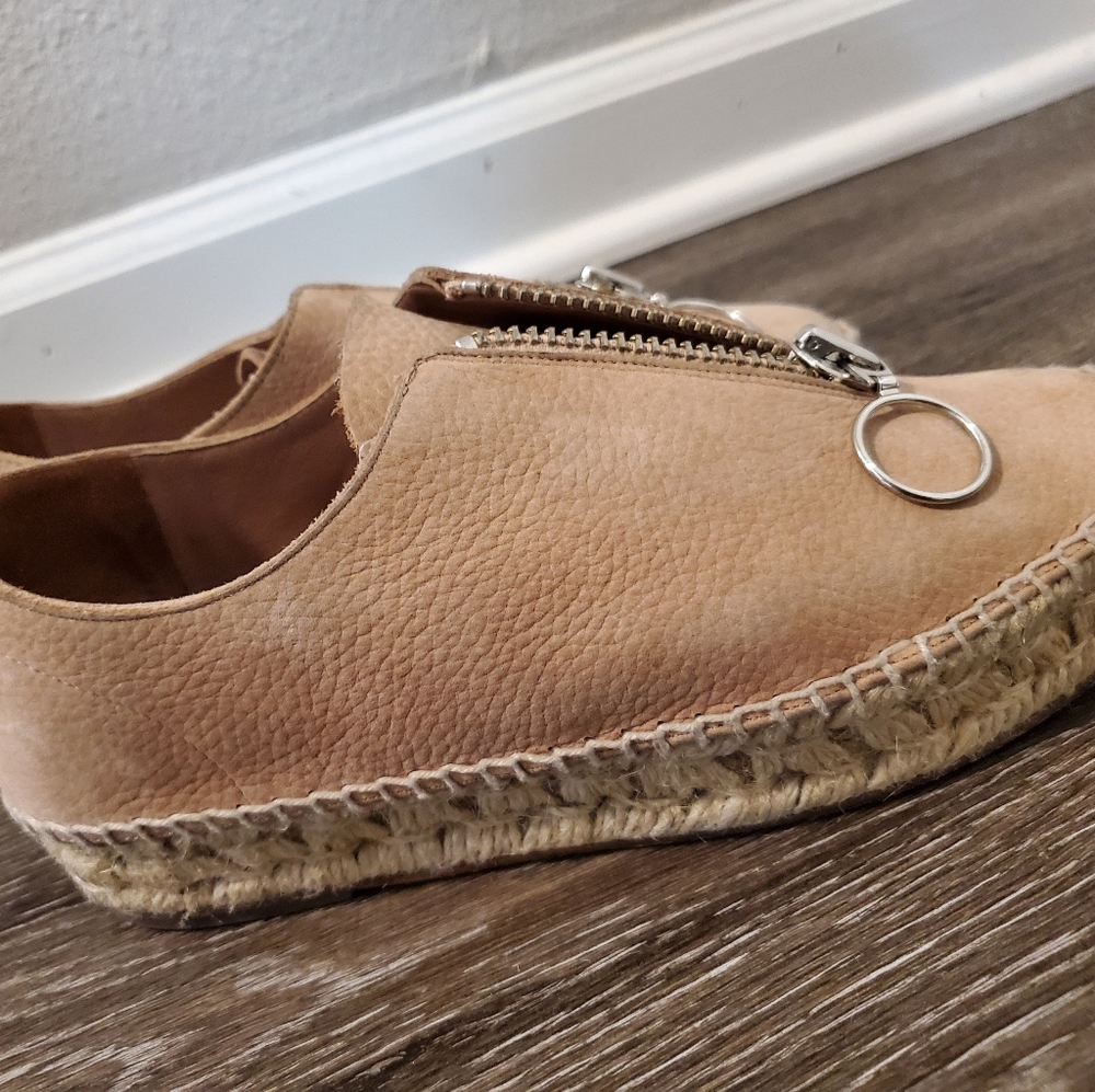 Alexander Wang Devon Nubuck Zip-Front Espadrille